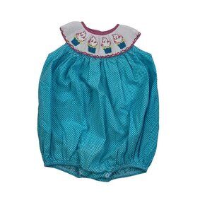 Banana Split Smocked Cupcakes/Birthday Bubble/One-Piece Infant Size 24 Months